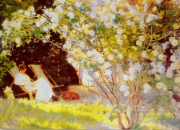 Flores Painting - PS Les Roses Peder Severin Kroyer Impresionismo Flores